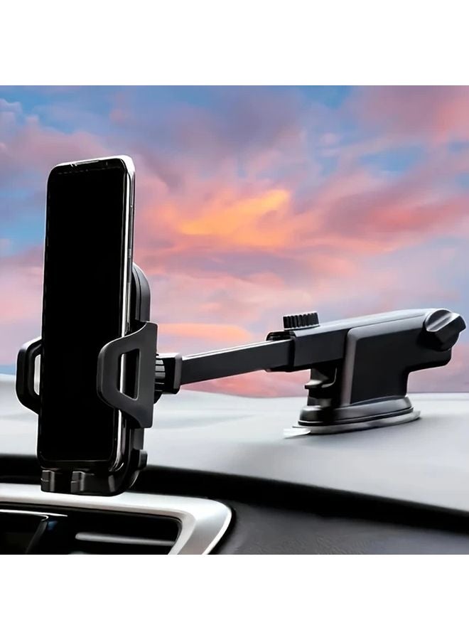Black Three In One Universal Hands Free Waterproof Car Phone Holder Dashboard Air Vent Mount - Image 4
