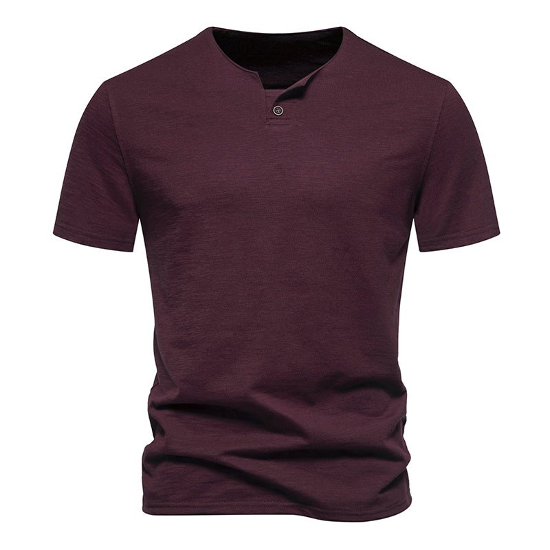 new one button men''s bamboo short sleeve T-shirt 010P35 - Image 1