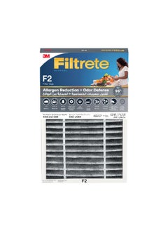 Filtrete F2 Allergen Reduction and Odor Defense Replacement Filter White and Grey 33.8 x 22.6 x 5.4 cm FAPF-F2-O