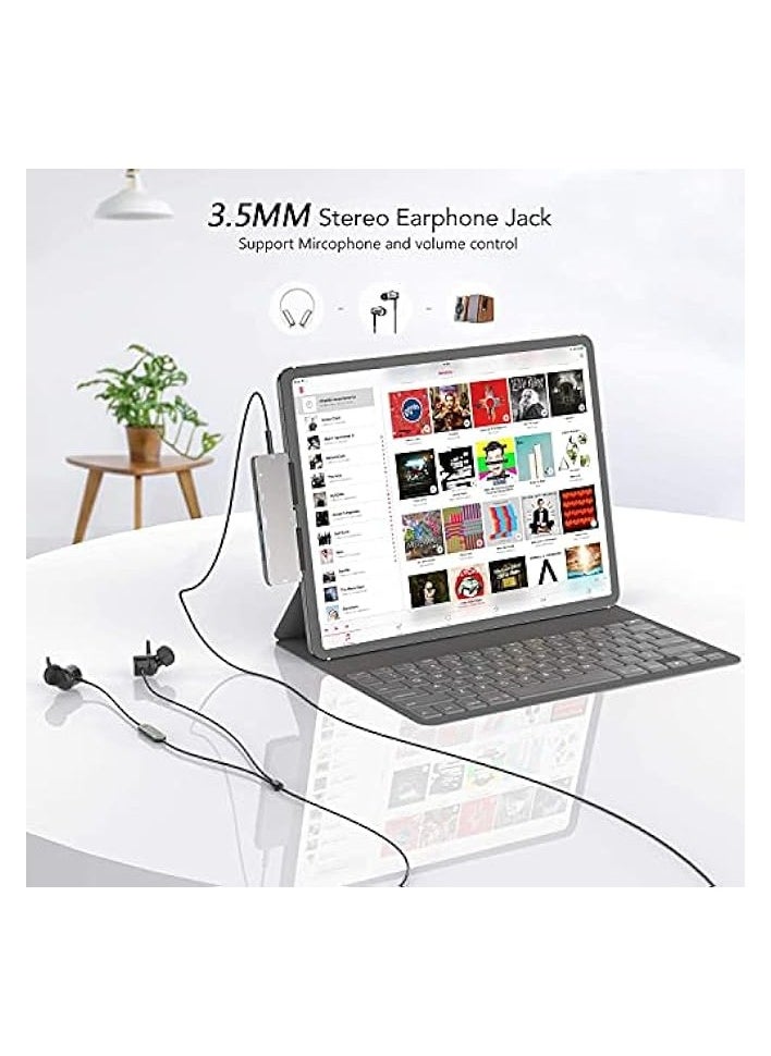 erorex - 7-in-1 USB C Hub for iPad Pro M4 M2 M1 13 11 12.9 inch,iPad Air Adapter, 4K HDMI 3.5mm Headphone Jack, Docking Station Type C PD Charging,USB 3.0,SD/Micro Card Reader, iPad mini 6 Accessories - Image 1