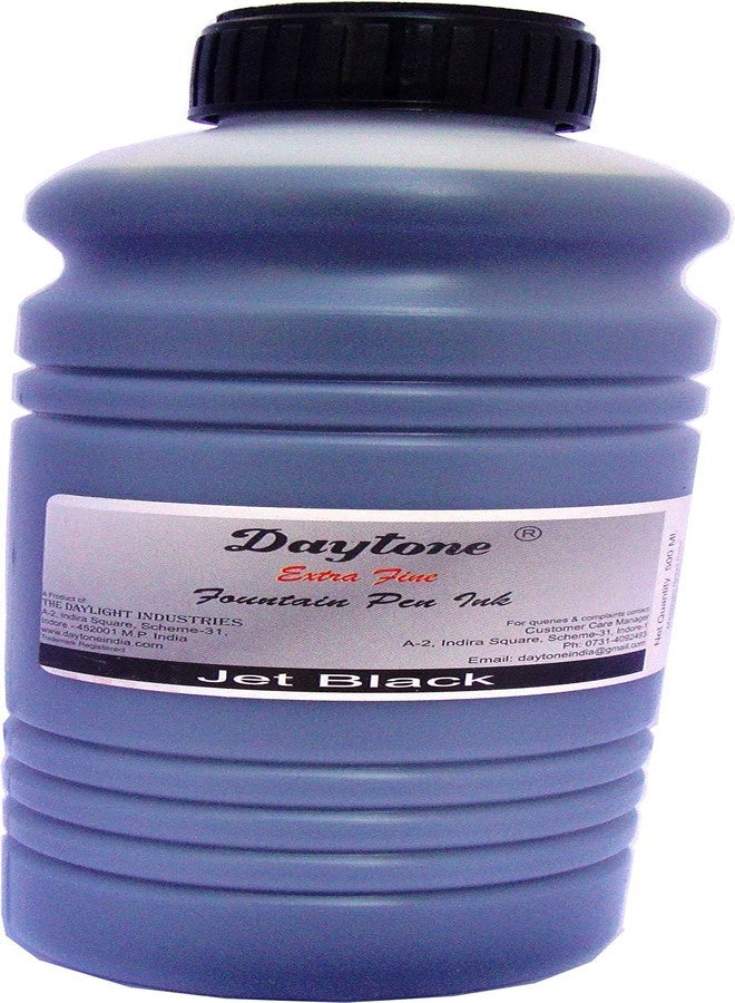 Daytone Extra Fine Fountain Pen Ink Jet Black 500 Ml. Pack of 2 - Image 1