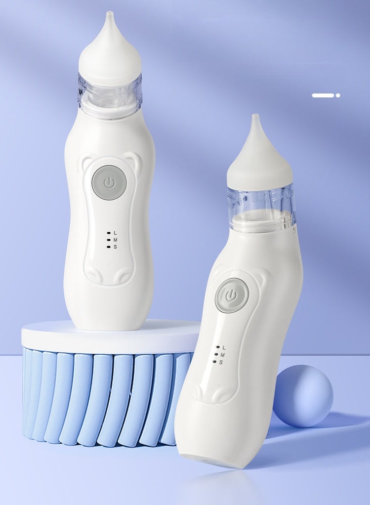 ARUWA Nasal Aspirator for Baby - Electric Nose Aspirator for Toddler, Baby Nose Sucker, Automatic Nose Cleaner with 2 Silicone Tips, 3 Adjustable Suction Level, Music and Light Soothing Function - Image 1