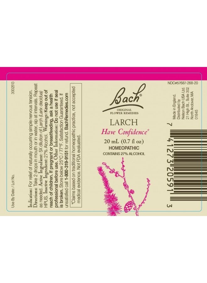 RESCUE Bach Original Flower Remedies 3-Pack, Be Your Best" - Larch, Olive, White Chestnut, Homeopathic Flower Essences, Vegan, 20mL Dropper x3  - Image 3