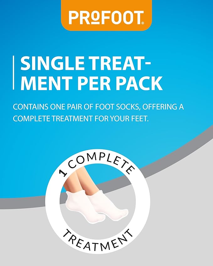ProFoot جوارب القدم المرطبة من بروفوت علاج عميق للقدمين مثالي للبشرة الجافة يهدئ وينعم ويرطب بعمق الكعوب المتشققة والبشرة إصلاح مكثف للبشرة الجافة مع فيتامين E وشجرة الشاي - Image 4