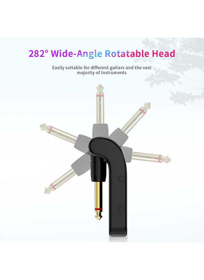 2.4G Wireless Guitar System Rechargeable Guitar Transmitter Receiver Set