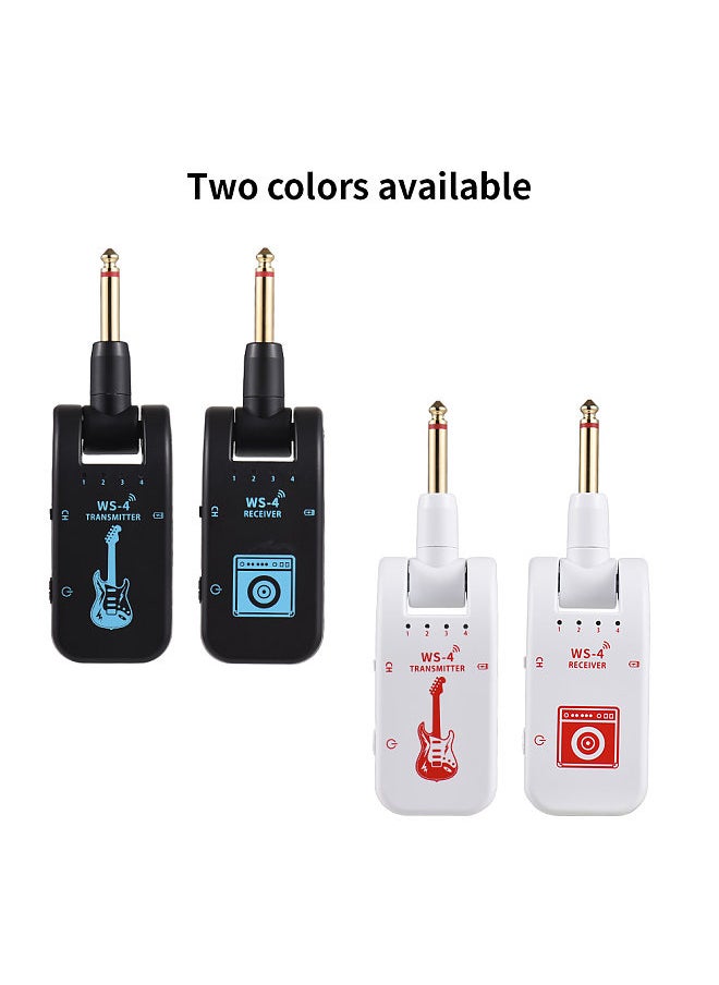 2.4G Wireless Guitar System Rechargeable Guitar Transmitter Receiver Set
