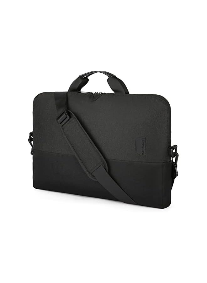 PROMASS Laptop Bag, 15.6 Inch Laptop Case,Slim Computer Bag for Men Women,15 Inch Water-Repellent Messenger Shoulder Bag,Office Bag Work Bag,Laptop Briefcase for Business Office Travel,Black  - Image 1