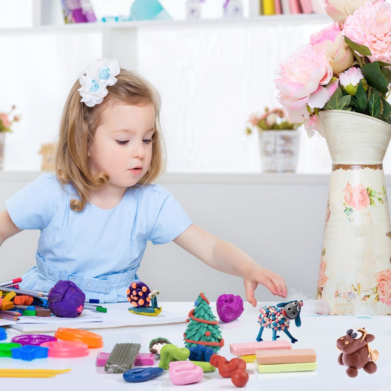 CyAJM Polymer Clay Kits 50 Colors,Modeling Clay for Kids DIY Mold Oven Bake Clay with Storage Box Sculpting Tools and Accessories,for Kids Adult and Artist Friendly Ideal Gifts - Image 4