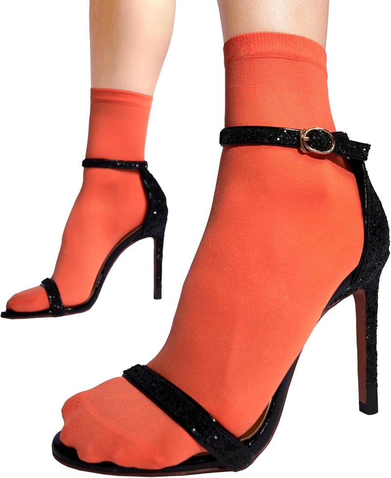 sofsy Italian High-Fashioned Ankle Socks - 40 Den Semi Sheer Nylon Stockings for Women | Durable, Soft, Low-Cut Design - Image 1