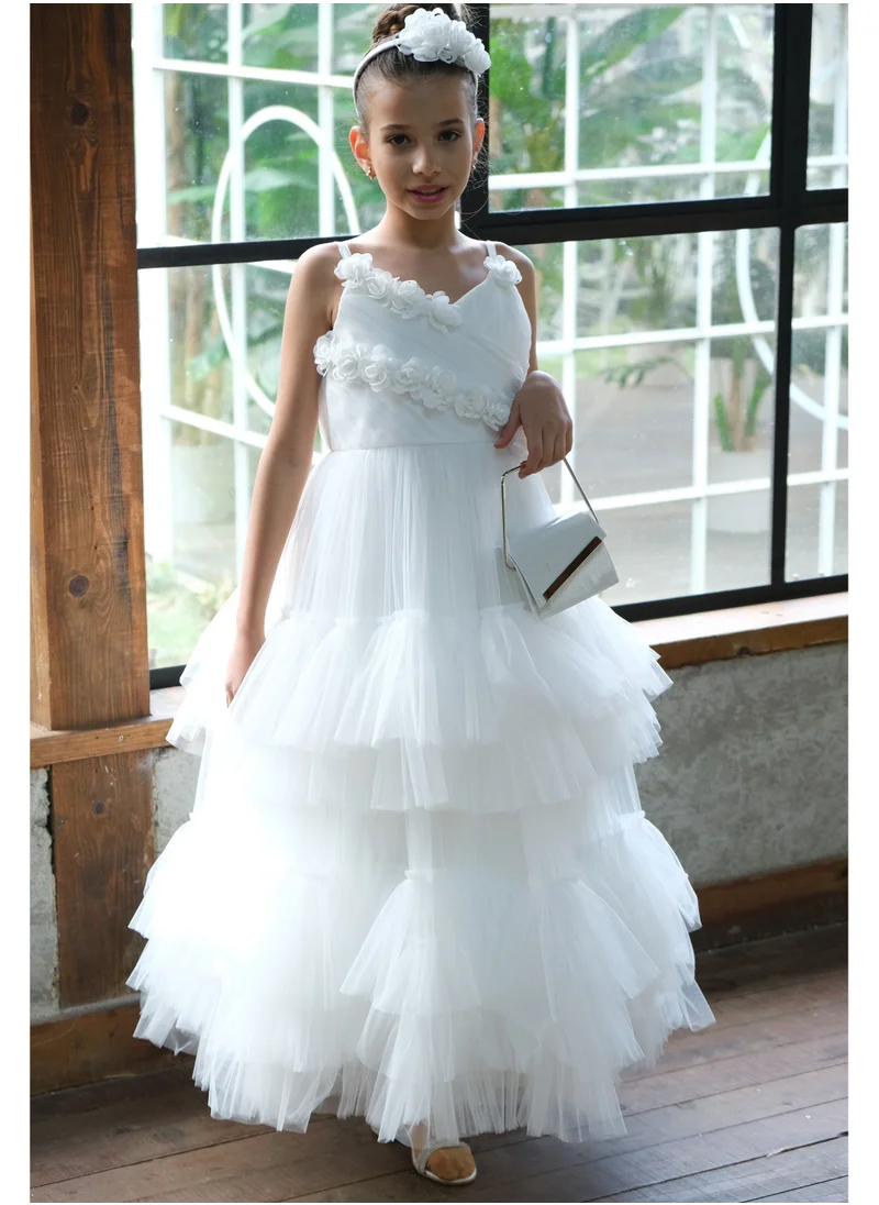 VIA BAMBINO White Elegance Dress 3232