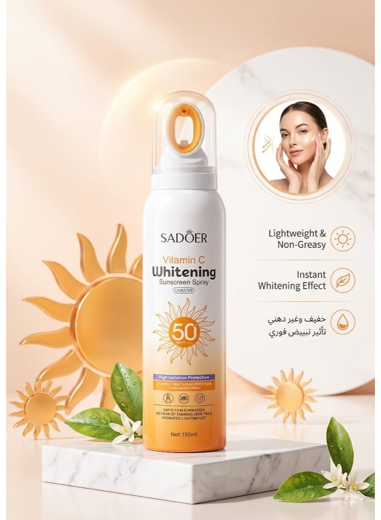 SADOER Vitamin C Whitening Sunscreen Spray 150 ML - Image 3