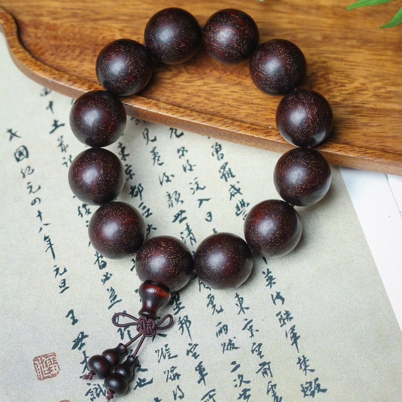 Venus Old Material Zambia Lobular Red Sandalwood Handheld Chain High Oil Mimi Buddha Bead String New Chinese Style Ornament For Men And Women - Image 5