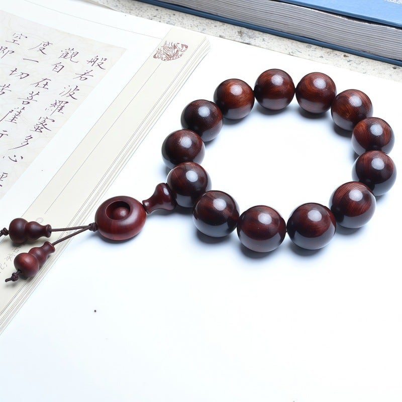 Venus Old Material Zambia Lobular Red Sandalwood Handheld Chain High Oil Mimi Buddha Bead String New Chinese Style Ornament For Men And Women - Image 1