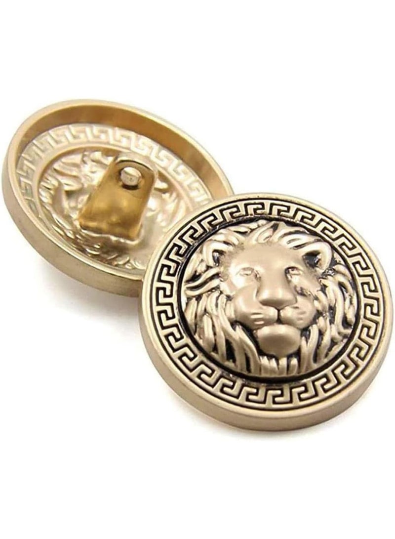 Cobest Lion Gold Metal Blazer Button, 30 Pieces Lion Head Embossed Sewing Button Suit Shirt DIY Buttons for Blazer, Suits, Sport Coat, Uniform (18mm) - Image 3