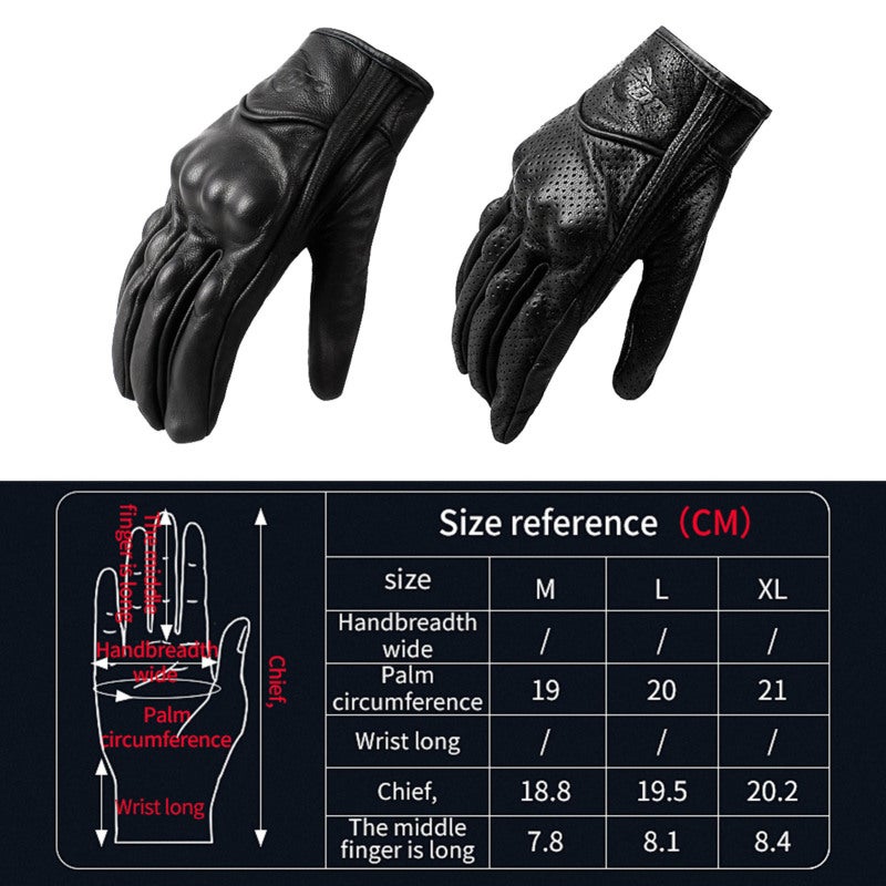Genuine Sheepskin Gloves: Black M Size No Holes - High-Quality Real Sheepskin Leather With Soft Touch Lasting Comfort, Perforated Option For Breathability, Warm Stylish Hand Protector For Motorcycling - Image 5