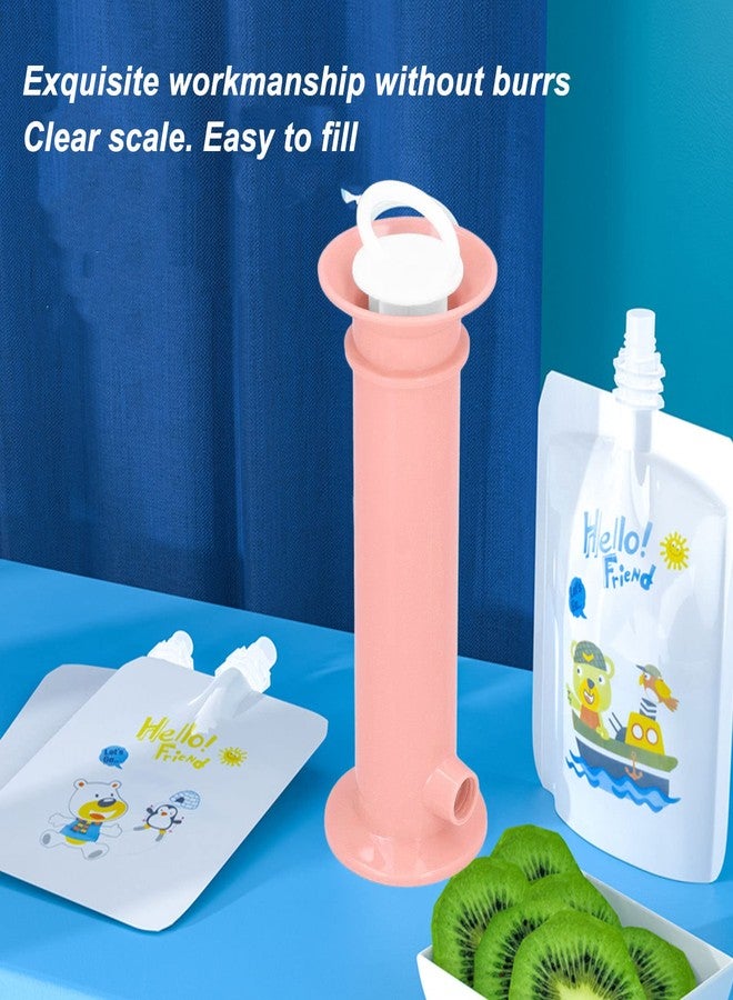 Jiawu Squeeze Station, Reusable Pouch Filling Station with 6 Pouches for Infant, Babies and Toddlers, Portable Fruit Food Maker for Homemade Baby Food, Semi Solid Food () - Image 2