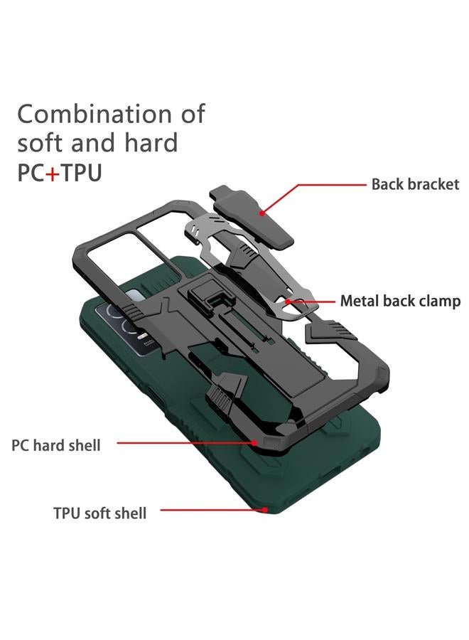 اس-توب جراب لهاتف Samsung Galaxy S24 Ultra 5G Armor Warrior مقاوم للصدمات من البولي كربونات + جراب هاتف TPU - Image 2