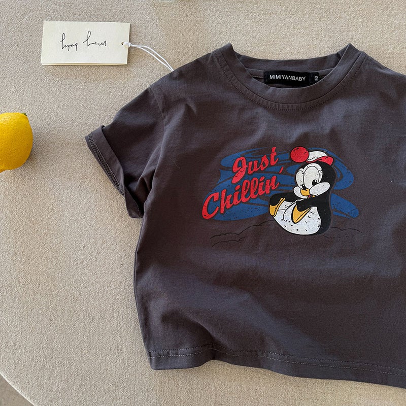 Children'S T-Shirt Short-Sleeved 2025 Style Breathable Top For Boys And Girls Western Style Trendy Baby Cartoon Half-Sleeved Thin T-Shirt - Image 3
