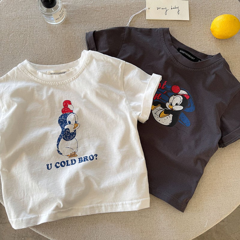 Children'S T-Shirt Short-Sleeved 2025 Style Breathable Top For Boys And Girls Western Style Trendy Baby Cartoon Half-Sleeved Thin T-Shirt - Image 2