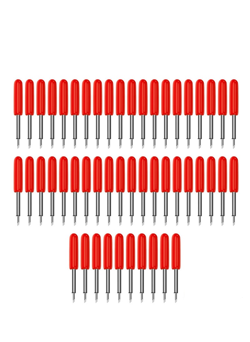 SYOSI Cutting Blades, 50Pcs Cutting Blades for Cricut Explore Air 2/Air 3, 45 Degree Deep Cut Blade is Perfect for Cutting Thick Vinyl Fabrics  - Image 1