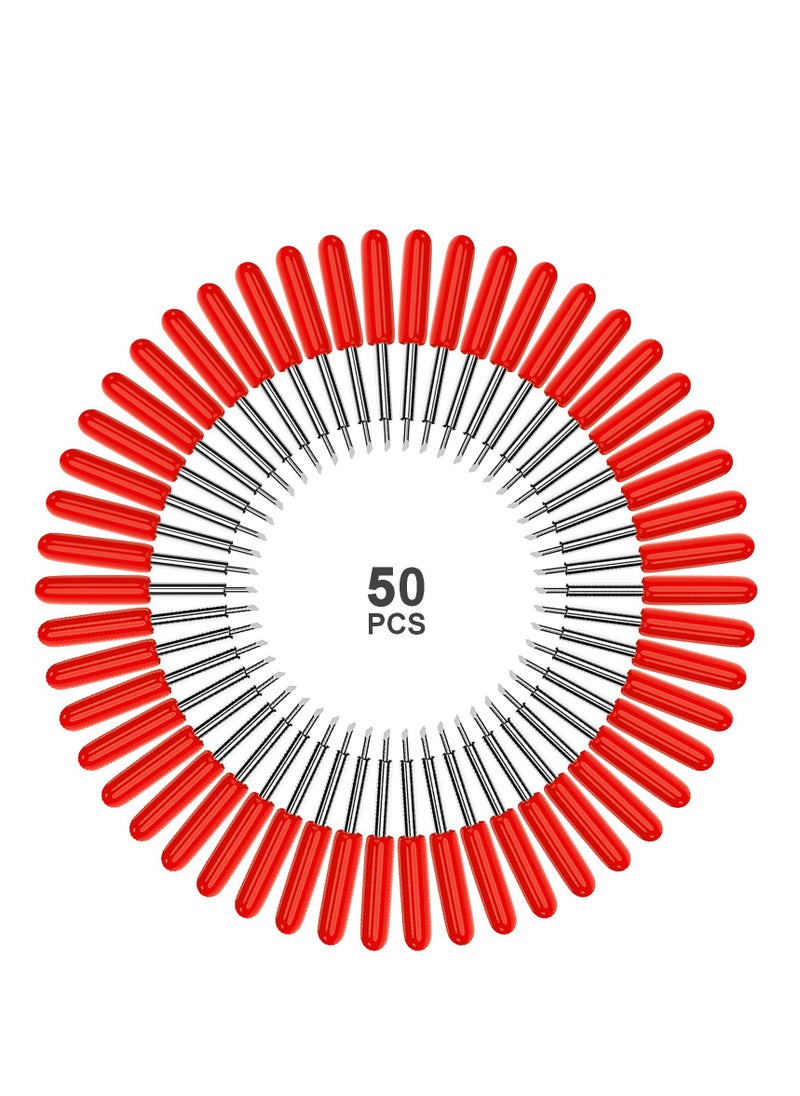 SYOSI Cutting Blades, 50Pcs Cutting Blades for Cricut Explore Air 2/Air 3, 45 Degree Deep Cut Blade is Perfect for Cutting Thick Vinyl Fabrics  - Image 3