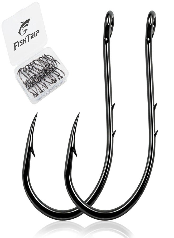 FishTrip Octopus Baitholder Fishing Hooks, 50/100pcs Sharp Barbed High Carbon Steel Offset Circle Hooks for Freshwater Saltwater - Image 1