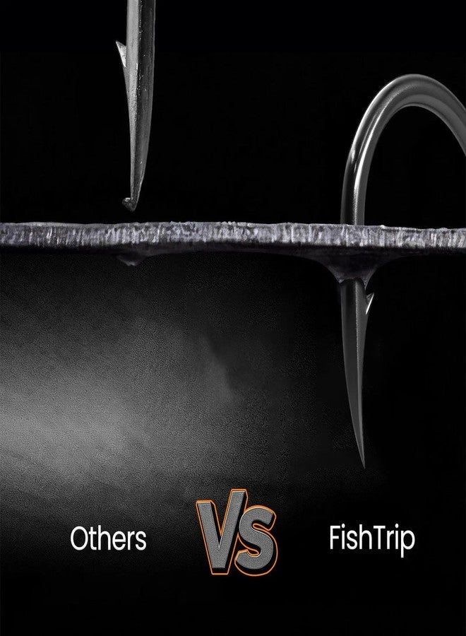 FishTrip Octopus Baitholder Fishing Hooks, 50/100pcs Sharp Barbed High Carbon Steel Offset Circle Hooks for Freshwater Saltwater - Image 4