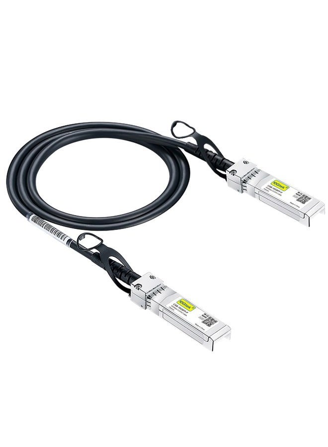 10Gtek كابل 10G SFP+ DAC - كابل نحاسي مزدوج 10GBASE-CU متصل مباشرة للأجهزة Cisco SFP-H10GB-CU0.5M وUbiquiti وD-link وSupermicro وNetgear وMikrotik وZTE، 0.5م - Image 1