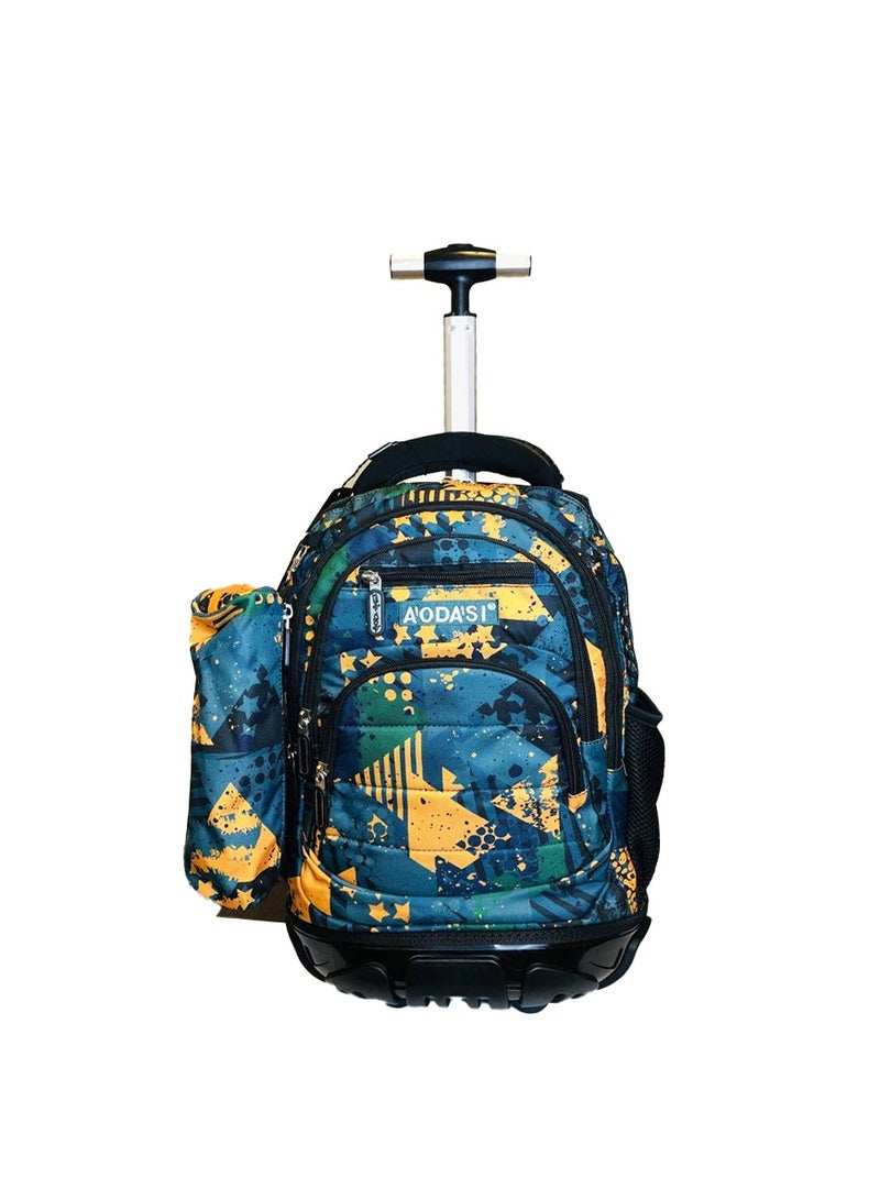 AODASI Trolley School Bag, School Bags for Girls and boys Trolley Bag for Kids Travel Bag Trolley Luggage backpack multi useful , 16 inch - Image 1