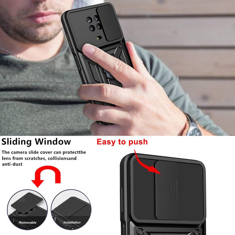 HuHa Case Cover For Nokia G10 / G20 Sliding Camera Cover Design TPU+PC Phone Case(Silver) - Image 5