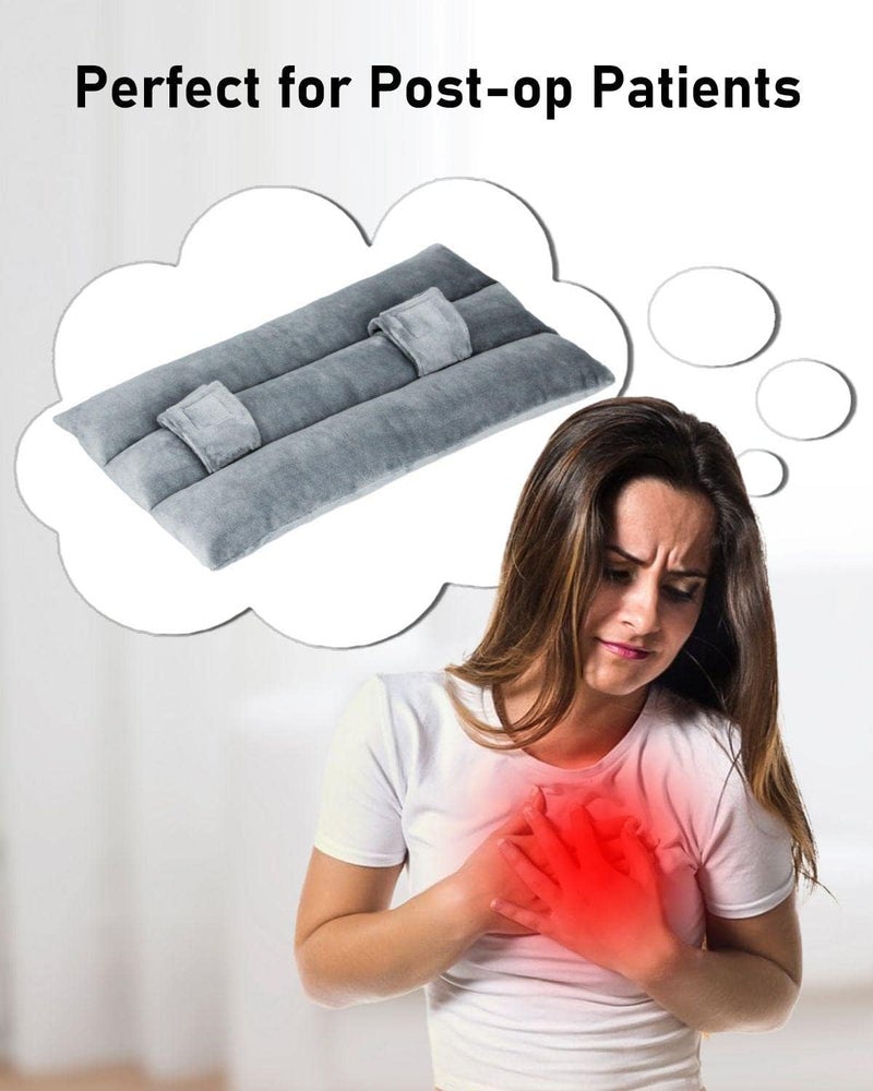BELINOUS Seat Belt Pillows for Post Mastectomy Surgery, Seatbelt Chest Cushions After Heart Surgery for Car, Port Pillows for Chemo and Breast Cancer Patients' Comfort (Gray) - Image 4