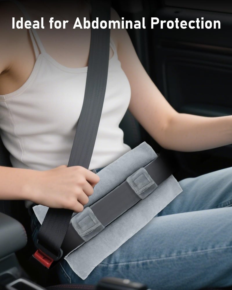 BELINOUS Seat Belt Pillows for Post Mastectomy Surgery, Seatbelt Chest Cushions After Heart Surgery for Car, Port Pillows for Chemo and Breast Cancer Patients' Comfort (Gray) - Image 5