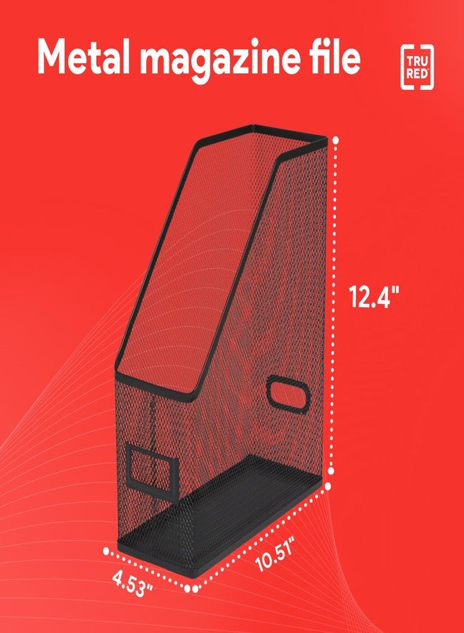 TRU RED TR57569-CC Metal Magazine File, Matte Black, Each (TR57569) - Image 2