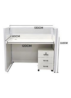 KARNAK Modern Workstation Single Stylish Reception Table with Sleek New Look for Office Contemporary Design for Enhanced  - Image 3