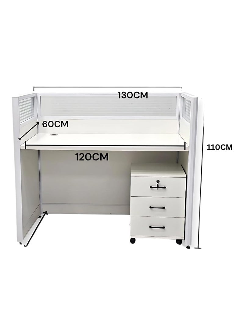 KARNAK - Modern Workstation Single Stylish Reception Table with Sleek New Look for Office Contemporary Design for Enhanced - Image 1