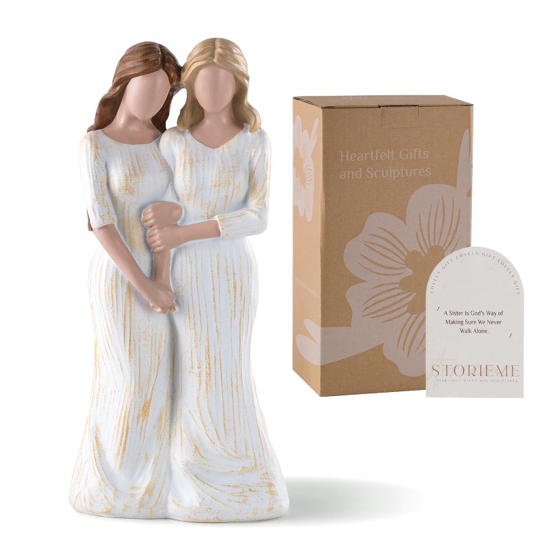 Storieme Sister Birthday Gifts from Sister: Sister Figurines Gift, Friendship Christmas Thanksgiving Gift for Sisters Best Friends Women - Image 1