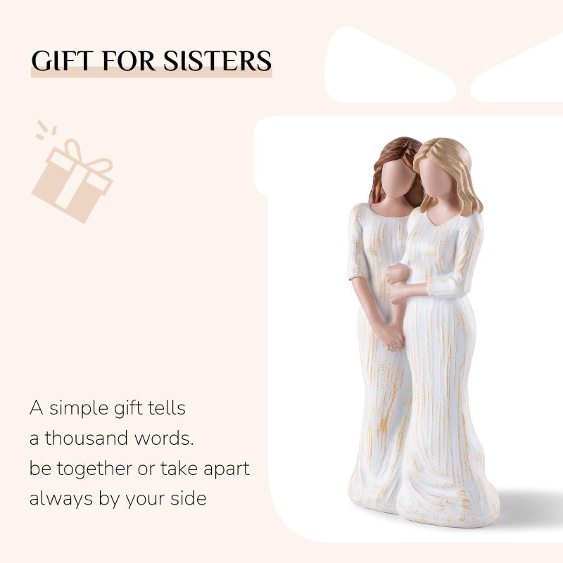 Storieme Sister Birthday Gifts from Sister: Sister Figurines Gift, Friendship Christmas Thanksgiving Gift for Sisters Best Friends Women - Image 5