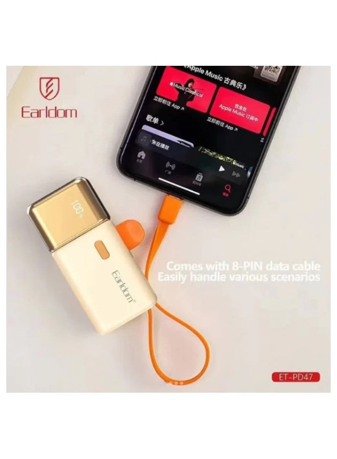 Earldom PD47 2-in-1 Mini Power Bank 5000mAh 22.5W - Image 4