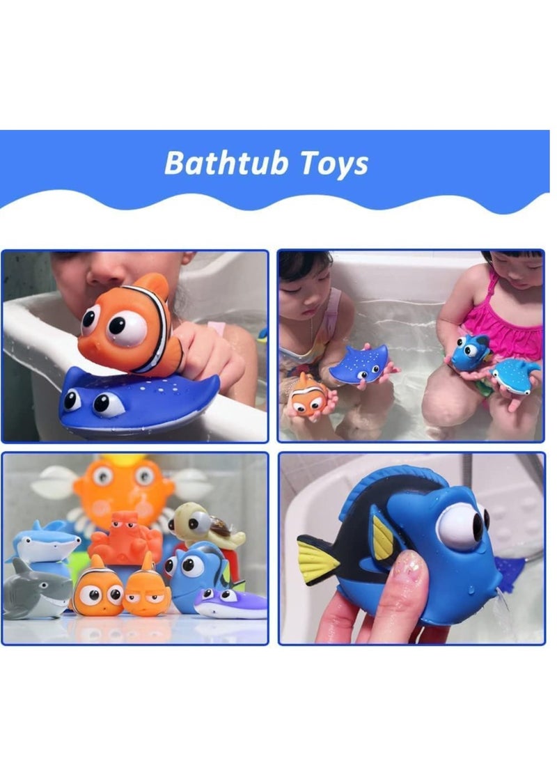 RATSAW - Bath Squirt Toys Floating Sea Animals Bathtub Water Squirt Bath Toy for Baby Kids Toddler Shower and Swimming Pool - Image 1