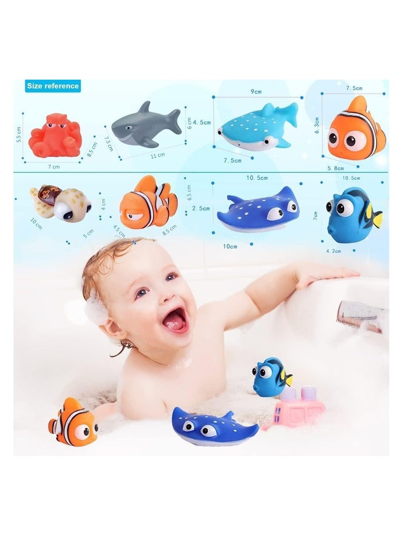RATSAW - Bath Squirt Toys Floating Sea Animals Bathtub Water Squirt Bath Toy for Baby Kids Toddler Shower and Swimming Pool - Image 1
