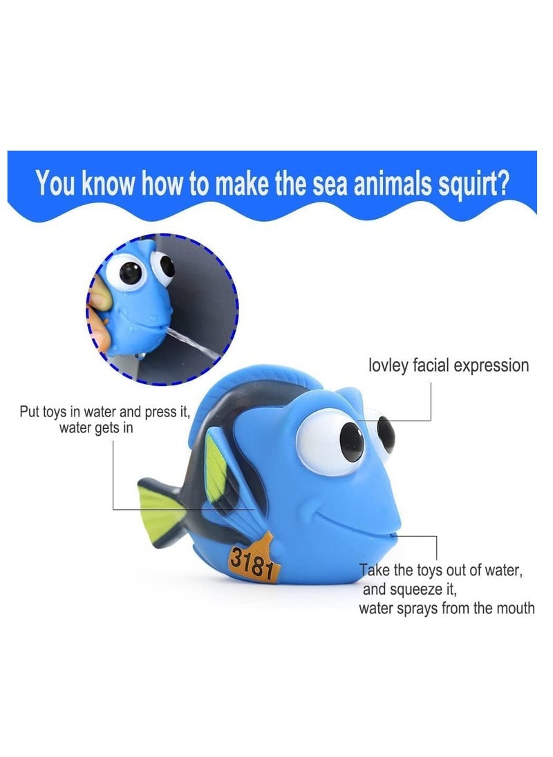 RATSAW - Bath Squirt Toys Floating Sea Animals Bathtub Water Squirt Bath Toy for Baby Kids Toddler Shower and Swimming Pool - Image 1