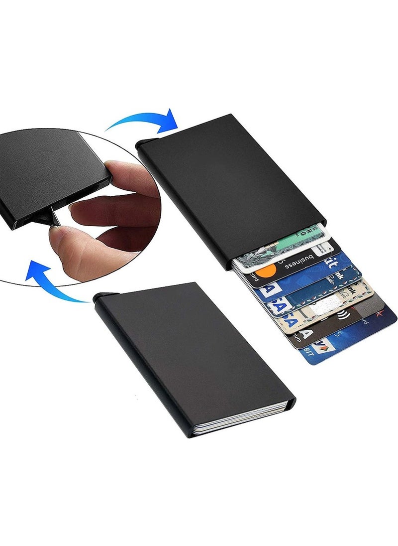 EMEK Black Automatic Mechanism Metal Credit Card Holder Business Card Holder  - Image 2