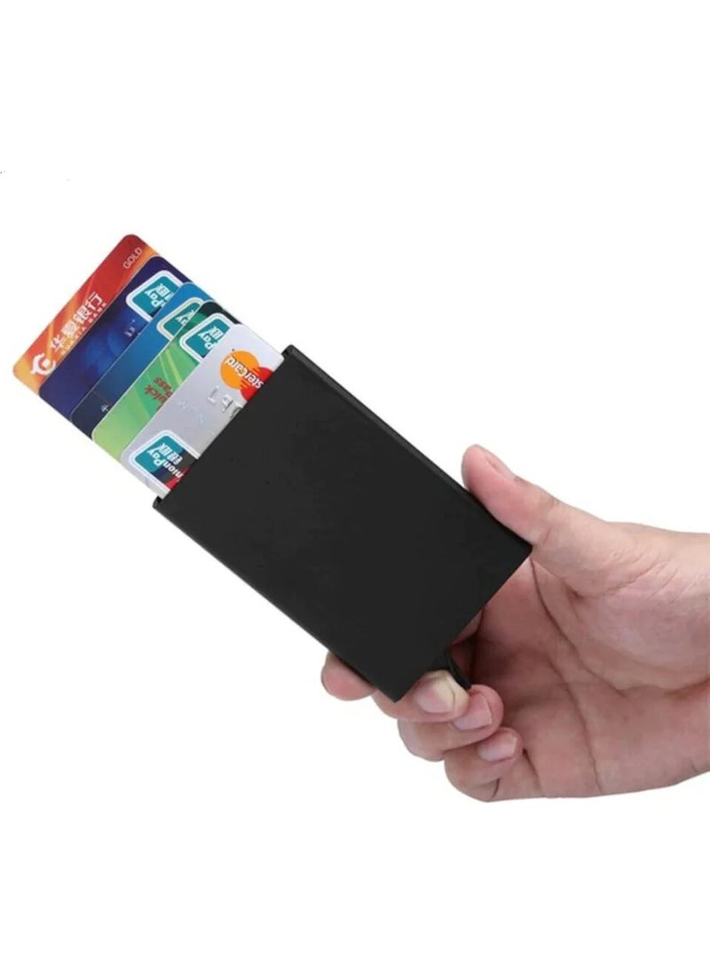 EMEK Black Automatic Mechanism Metal Credit Card Holder Business Card Holder  - Image 3