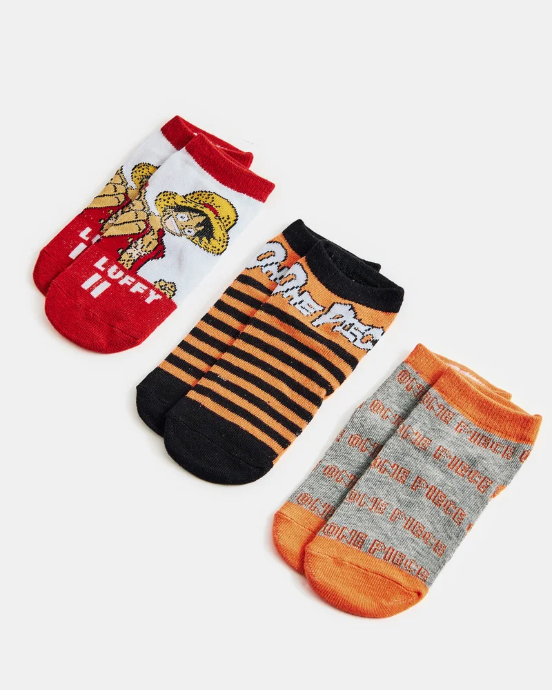 ردتاغ Boys Assorted Ankle Length Socks (3 Pairs)