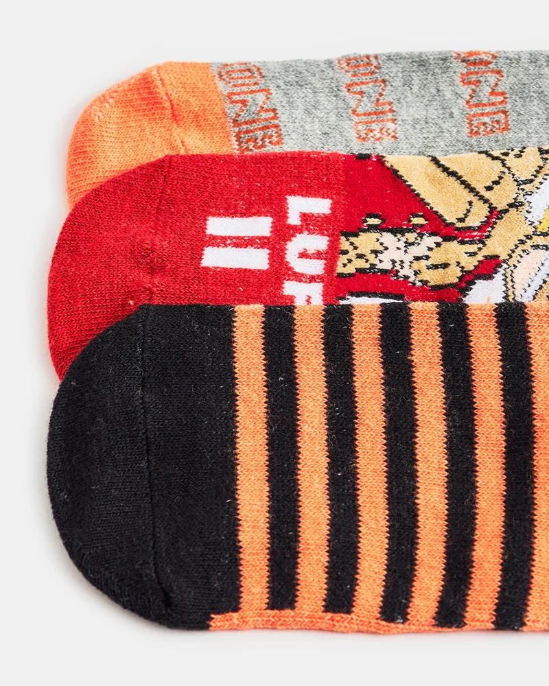 ردتاغ Boys Assorted Ankle Length Socks (3 Pairs)