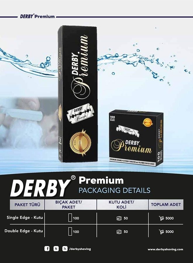 Derby Premium Double Edge Razor Blades, 100 Count - Image 2
