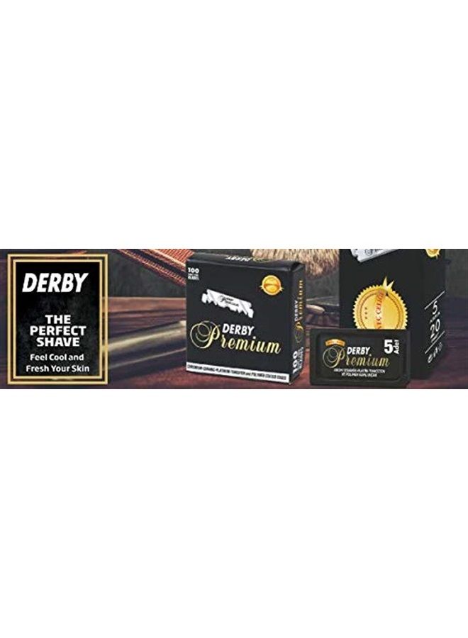 Derby Premium Double Edge Razor Blades, 100 Count - Image 1