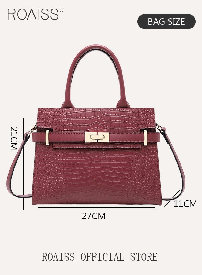 حقائب يد فاخرة ذات نسيج راقٍ للنساء، سعة كبيرة وأنيقة، حقائب كتف عصرية مع حقيبة هدية، مناسبة كهدية للأم والزوجة والعروسة، تصلح لعيد الميلاد والزفاف ورمضان