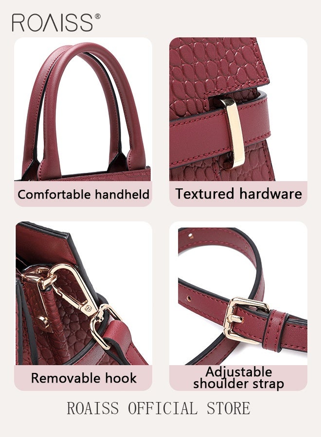 roaiss High-End Texture Elegant Handbags for Women Large Capacity Ladies Stylish Shoulder Crossbody Bags with Gift Bag Gifts for Mom Wife Bridal Suitable for Birthday Gift Wedding or Ramadan  - Image 5