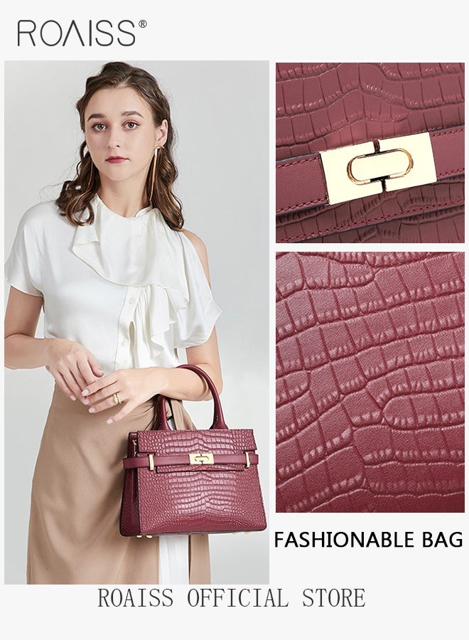 roaiss High-End Texture Elegant Handbags for Women Large Capacity Ladies Stylish Shoulder Crossbody Bags with Gift Bag Gifts for Mom Wife Bridal Suitable for Birthday Gift Wedding or Ramadan  - Image 3